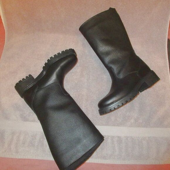 L.L. Bean Women’s Tall Leather Waterproof Boots Size 8 Wool Lined Insulated Lug - Picture 2 of 12